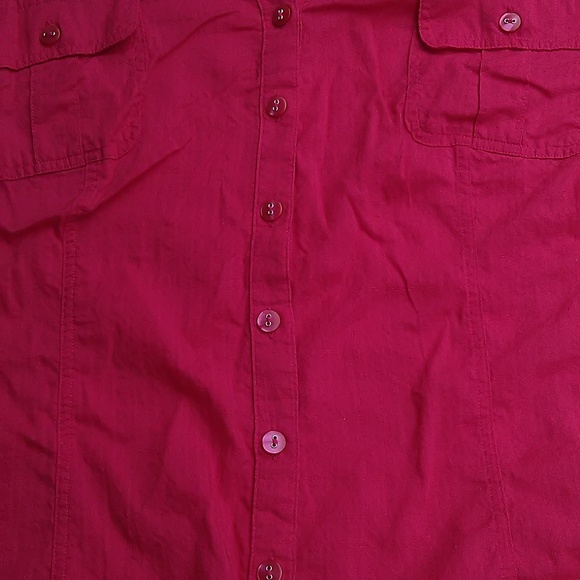 Karen Scott Button Down Plus Short Sleeve Shirt 3X - Picture 3 of 8